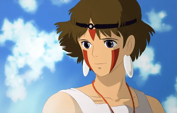 Девушка, Портрет, Принцесса, Mononoke Hime
