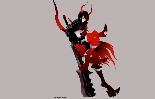 Девушка, фон, Black Rock Shooter, Стрелок С Черной Скалы
