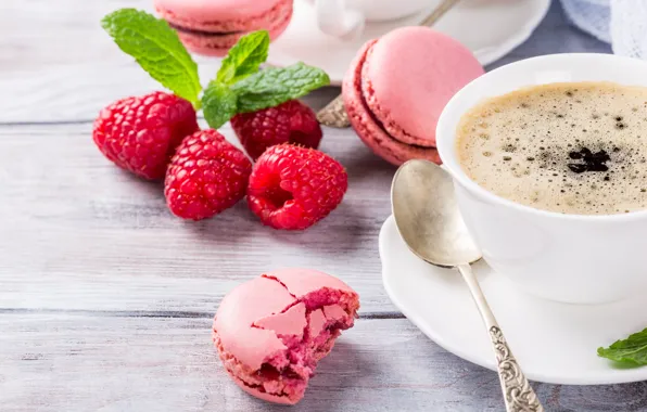 Кофе, чашка, macaron, Iryna Melnyk