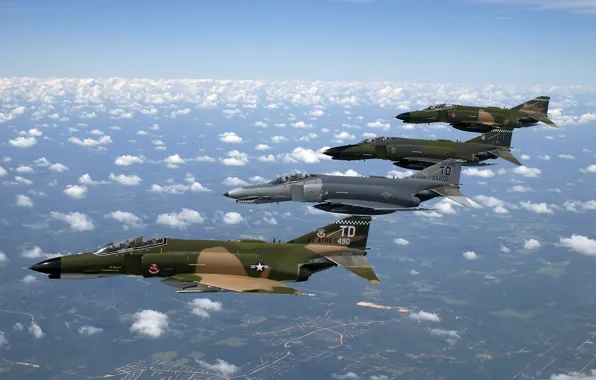 Картинка fighter, Phantom 2, US Air Force, McDonnell Douglas F-4 Phantom II, F 4, fighter-bomber