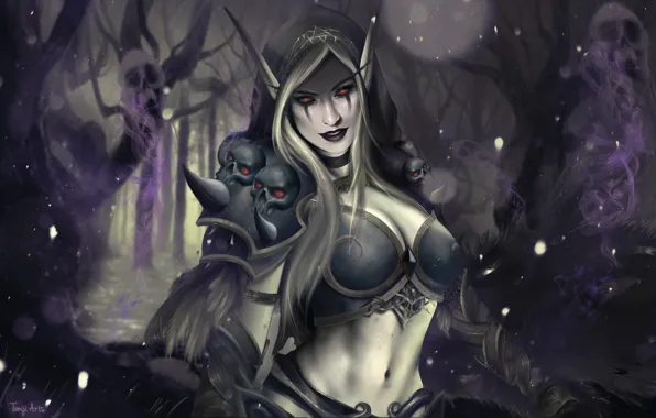 WOW, Blizzard, Art, WarCraft, Sylvanas Windrunner, Sylvanas, World of WarCraft, by Toni Spagnoletti