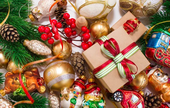 Украшения, елка, Новый Год, Рождество, подарки, happy, Christmas, New Year