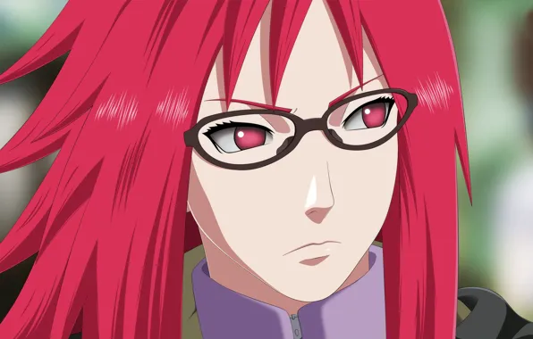 Red, Naruto, red hair, pretty, face, redhead, ninja, Uzumaki