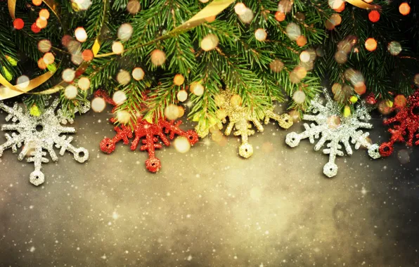 Украшения, снежинки, елка, Christmas, decoration, xmas, Merry, Рождество. Новый Год