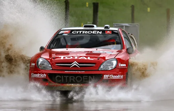 Картинка Вода, Ситроен, Citroen, Брызги, WRC, Rally, Xsara, Ксара