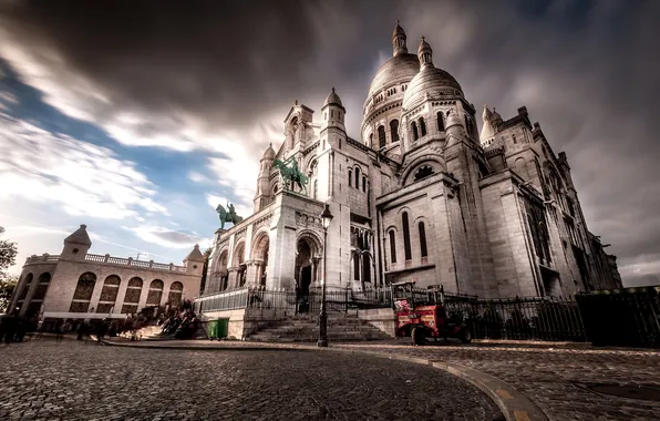 Картинка Франция, Париж, Монмартр, базилика Сакре-Кёр