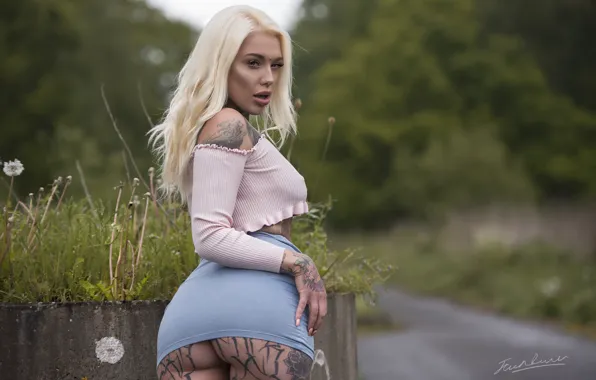 Девушка, поза, Lauren Brock, Jack Russell