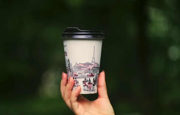 Картинка кофе, рука, стаканчик, coffee, arm, горячий кофе, a glass, hot coffee