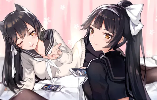 Azur Lane, брюнетка, девушка