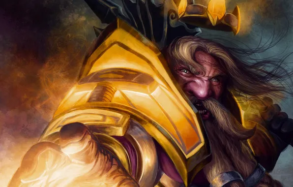 Картинка World of Warcraft, Dwarf, Паладин, Гнев, Дворф