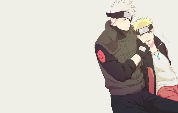 Naruto, Hatake Kakashi, NARUTO, Uzumaki Naruto, Fanart