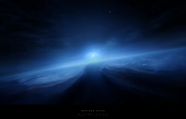 Картинка космос, солнечная система, нептун
