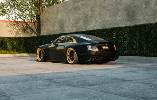 Rolls Royce, Twin Turbo, V8 Engine, Вид Сбоку, Rostislav Prokop, Prokop Design, Black & Gold, …