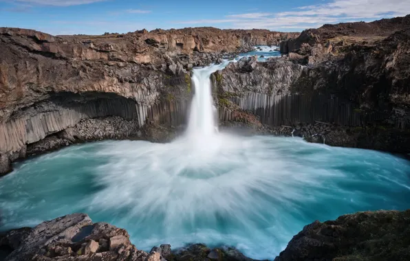 Waterfall, Iceland, Aldeyjarfoss