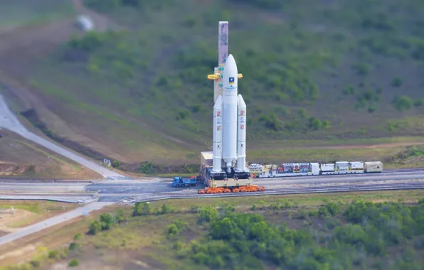 Tilt-shift, Ракета-носитель, ESA, European Space Agency, Европейское космическое агентство, Ариан-5, Ariane 5