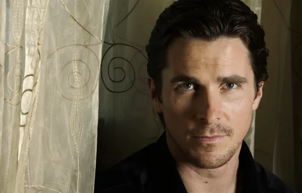 Взгляд, лицо, портрет, актер, мужчина, Кристиан Бэйл, Christian Bale