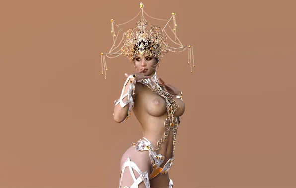 Girl, tits, erotic, asian, cute, costume