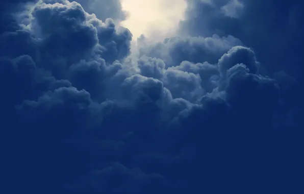 Небо, облака, красота, sky, clouds, beauty, луч света, ray of light