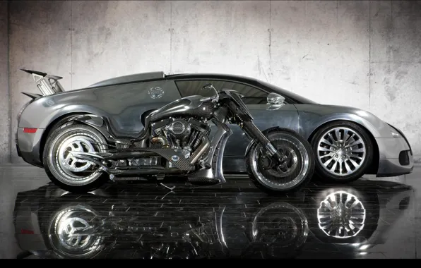 Картинка тюнинг, Bugatti, мотоцикл, байк, карбон, кастом, Bike, Custom