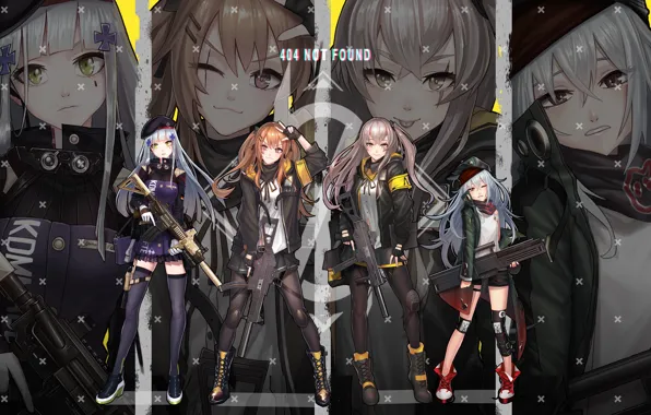 Оружие, девушки, аниме, арт, Girls Frontline, Девушки фронта