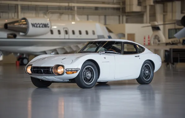 Белый, ангар, white, sportcar, japan, 1967, 2000GT, TOYOTA