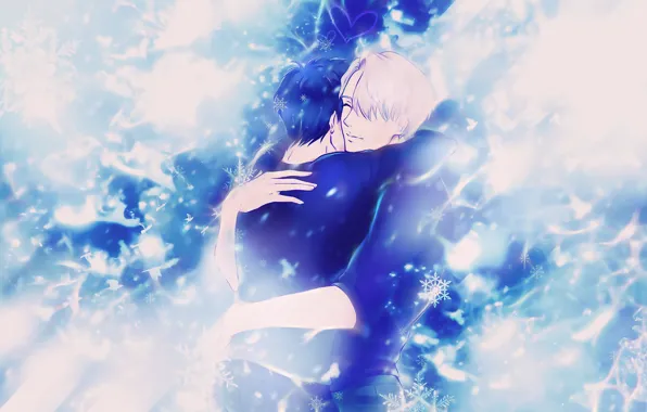Аниме, арт, парни, Yuri on Ice, Юрий на льду, Виктор Никифоров, Юри Катсуки