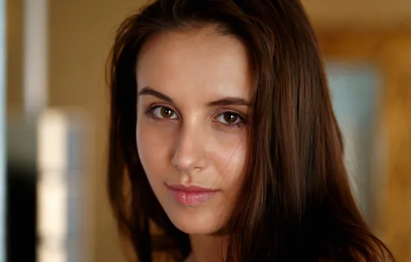 Brunette, Smile, Brown Eyes, Jessica, Look, Pose, Met-Art, Alisa