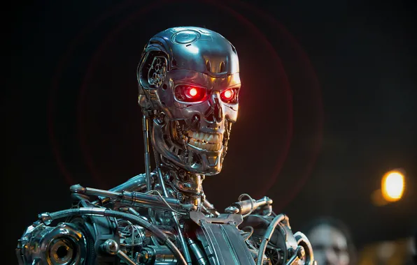 Обои Робот, T-800, Terminator: Genisys, Терминатор: Генезис На.