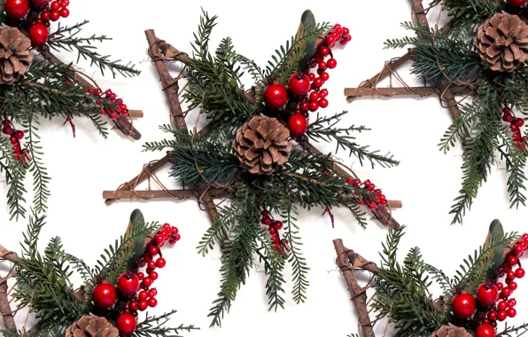 Картинка украшения, ветки, дерево, Новый Год, Рождество, Christmas, wood, New Year