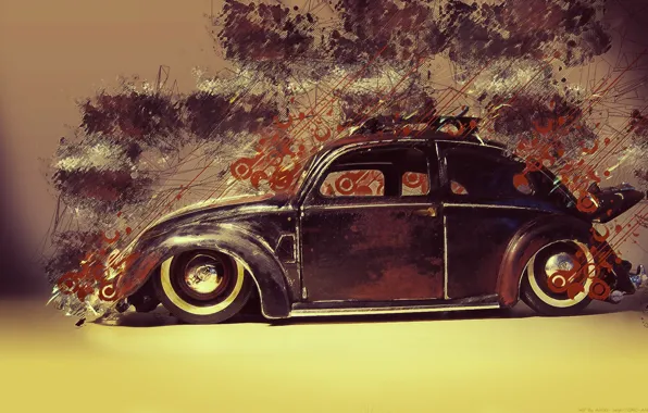 Картинка жук, Volkswagen, Beetle, resto