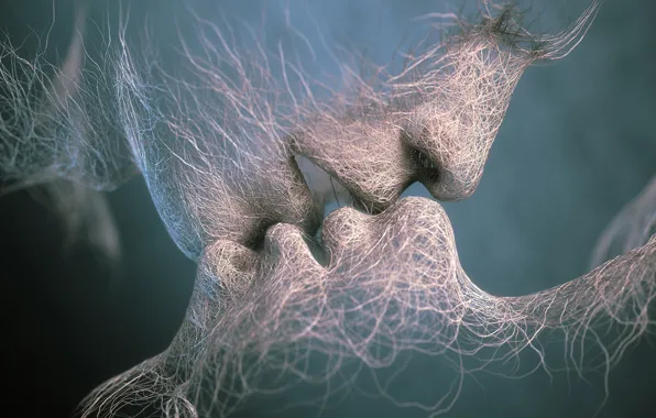 Картинка поцелуй, сплетение, kiss, last kiss, Adam Martinakis, последний поцелуй