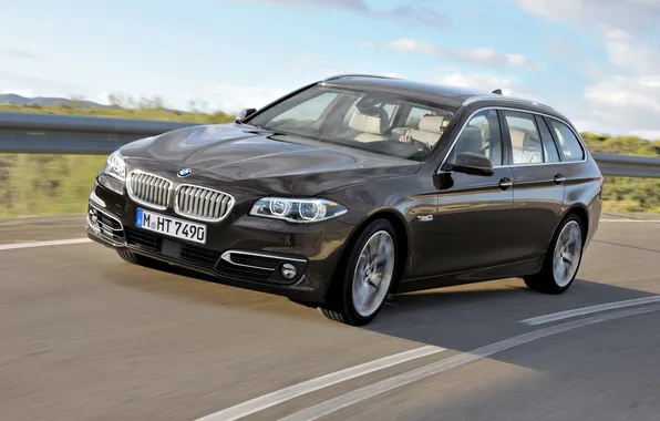 Дорога, авто, скорость, BMW, xDrive, Touring, Modern Line, 530d