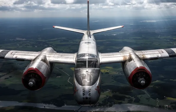 Картинка штурмовик, американский, Douglas, A-26B, ближний бомбардировщик