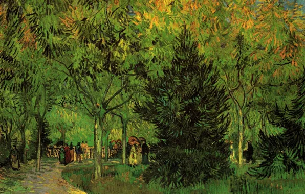 Картинка Винсент ван Гог, Garden at Arles, A Lane in the Public