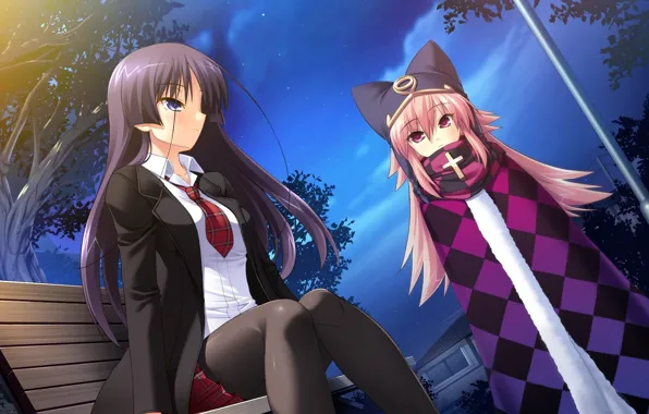 Картинка улица, вечер, аниме, арт