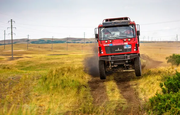 Красный, Спорт, Грузовик, Гонка, Rally, Ралли, Передок, Бездорожье