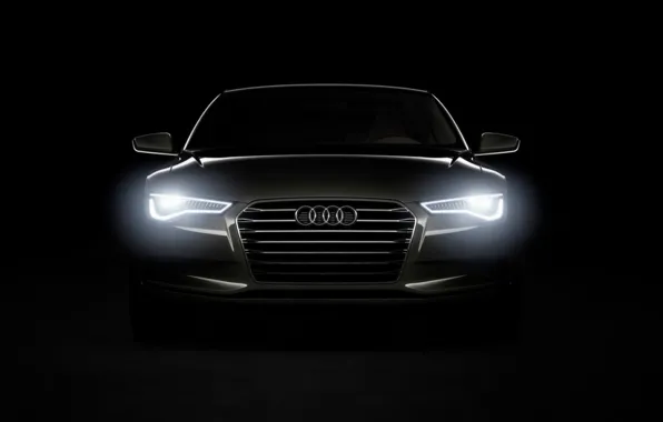 Audi, Auto, свет фар, контуры