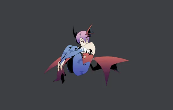 Минимализм, capcom, darkstalkers, lilith, девушка демон
