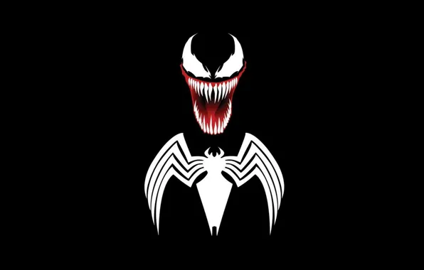 Картинка фон, лого, символ, venom, MARVEL, веном