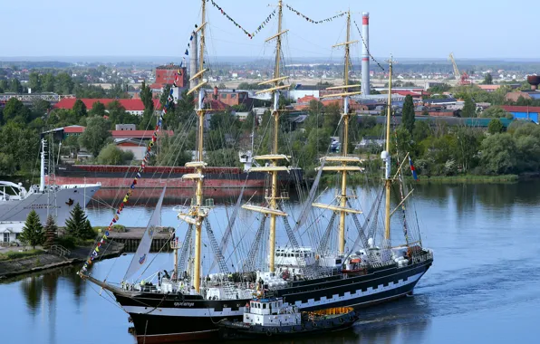 Швартовка, Крузенштерн, барк