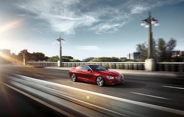 Дорога, красный, BMW, бумер, скрость, BMW M6, бэха, спорт арр