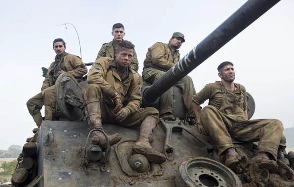 Танк, Брэд Питт, Brad Pitt, драма, экипаж, M4 Sherman, Fury, «Ярость»