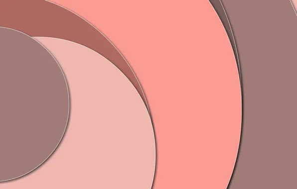 Круги, розовый, геометрия, коричневый, design, material