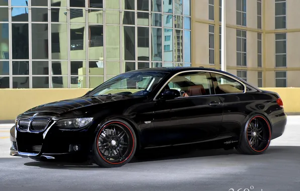 Картинка BMW, black, 360 THREE SIXTY FORGED
