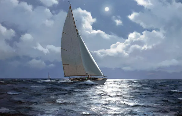 Картинка море, яхта, James Brereton