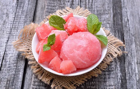 Мороженое, мята, fruit, ice cream, фруктовое