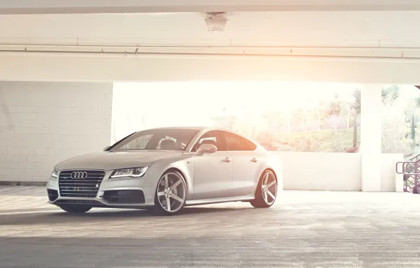 Audi, ауди, серебристый, парковка, блик, quattro, silvery, Sportback