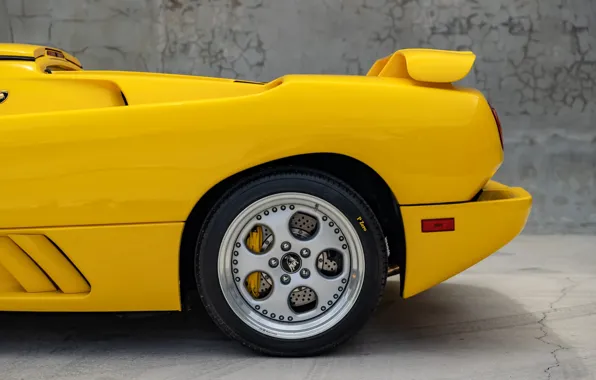 Lamborghini, колесо, ламбо, Diablo, антикрыло, Lamborghini Diablo VT Roadster