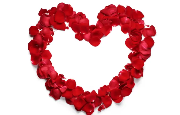 Картинка любовь, сердце, love, rose, heart, romantic, petals