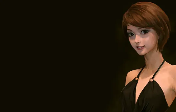 Девушка, портрет, арт, Satoshi Ueda, 2d paint girl 2